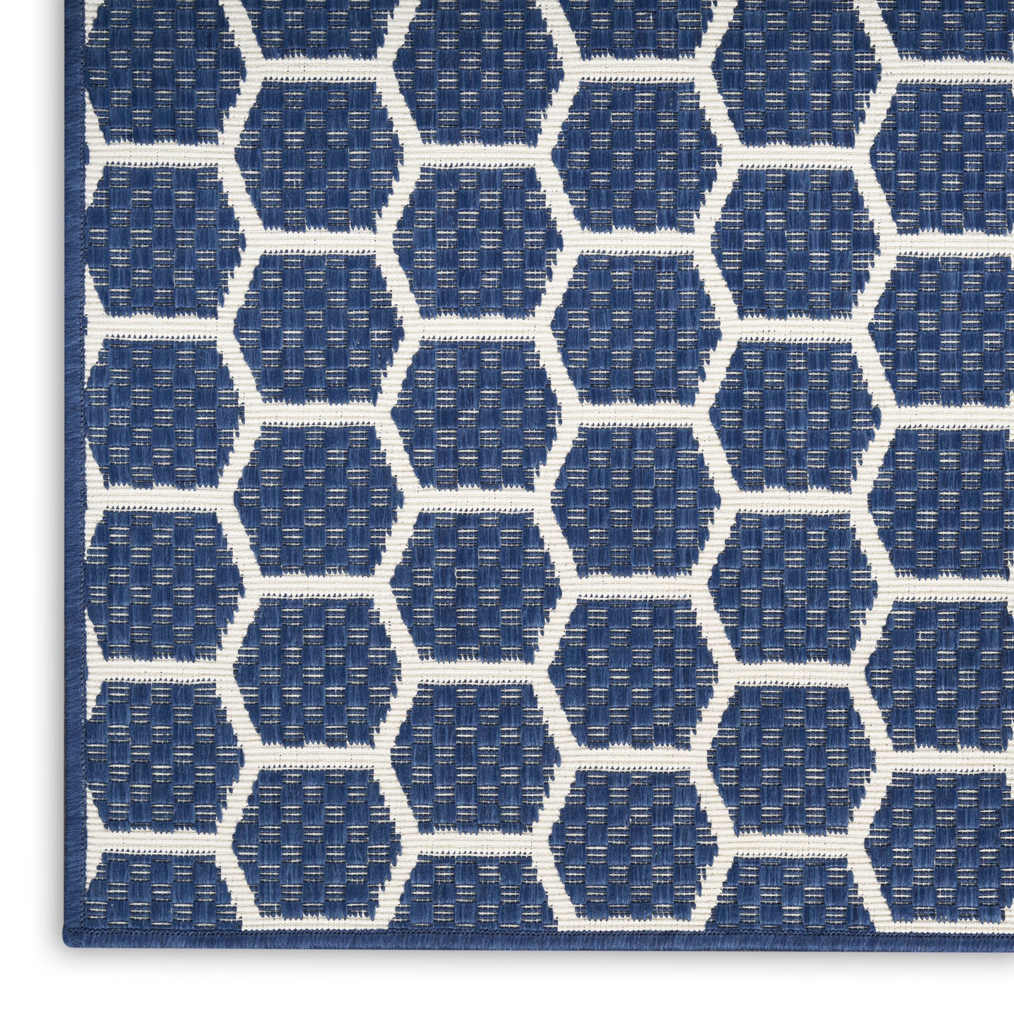 Nourison Twist Reversible 5' x 7' Navy Modern Rug