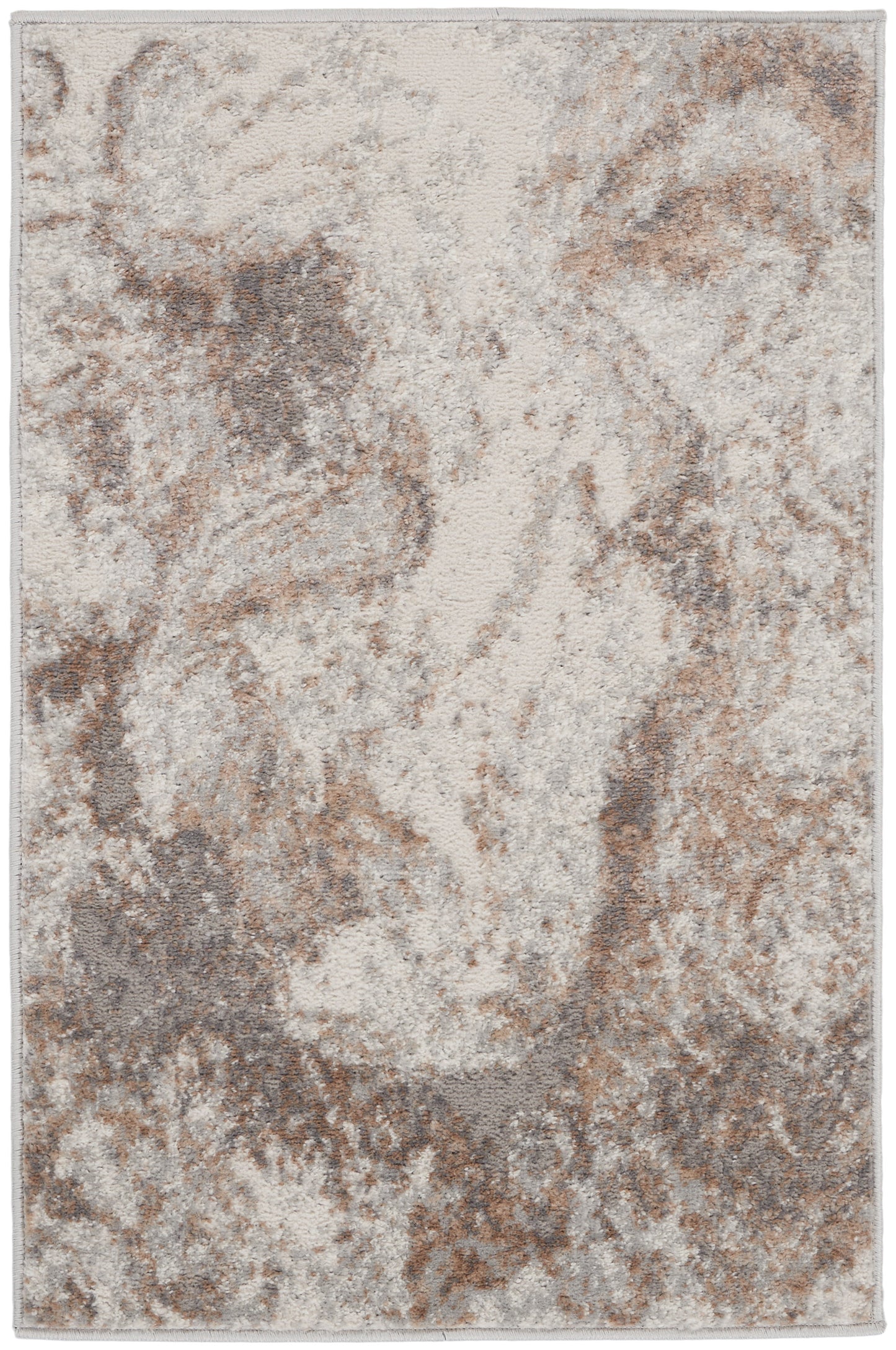 Nourison Elation 2' x 3' Ivory Grey Modern Indoor Rug