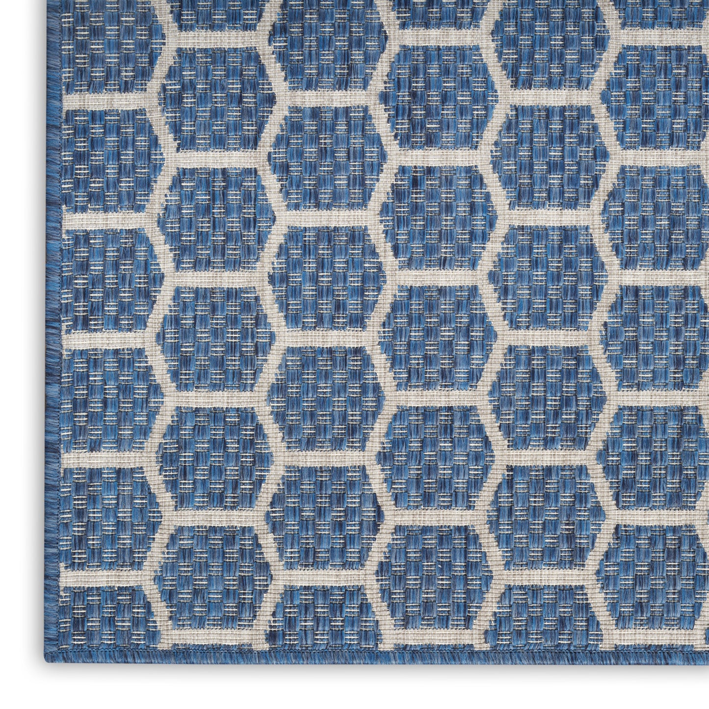 Nourison Twist Reversible 6' x 9' Blue Modern Rug