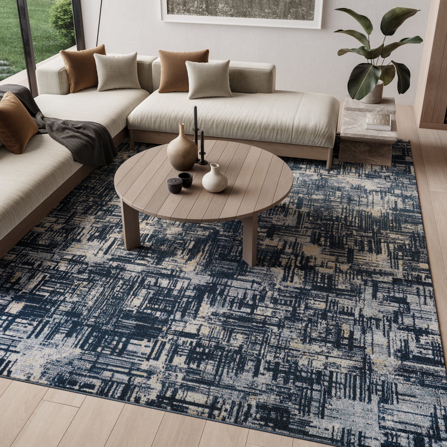 Nourison Dekor 7'10" x 9'10" Slate Modern Indoor Rug