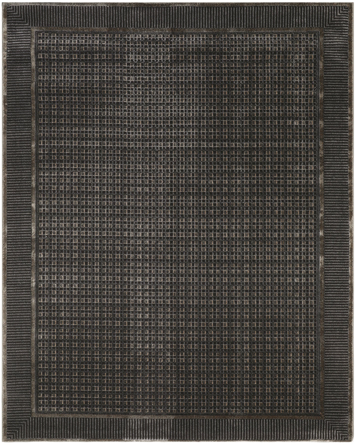 Nourison Nordic 8' x 10' Black Taupe Modern Indoor Rug