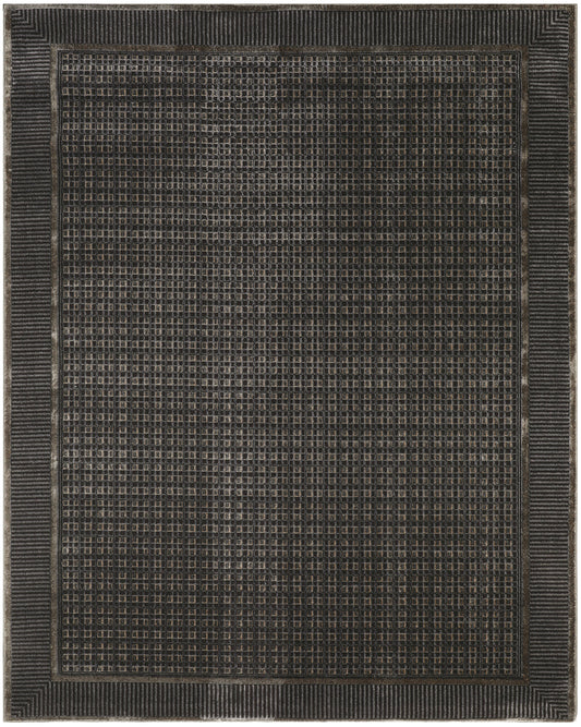 Nourison Nordic 8' x 10' Black Taupe Modern Indoor Rug