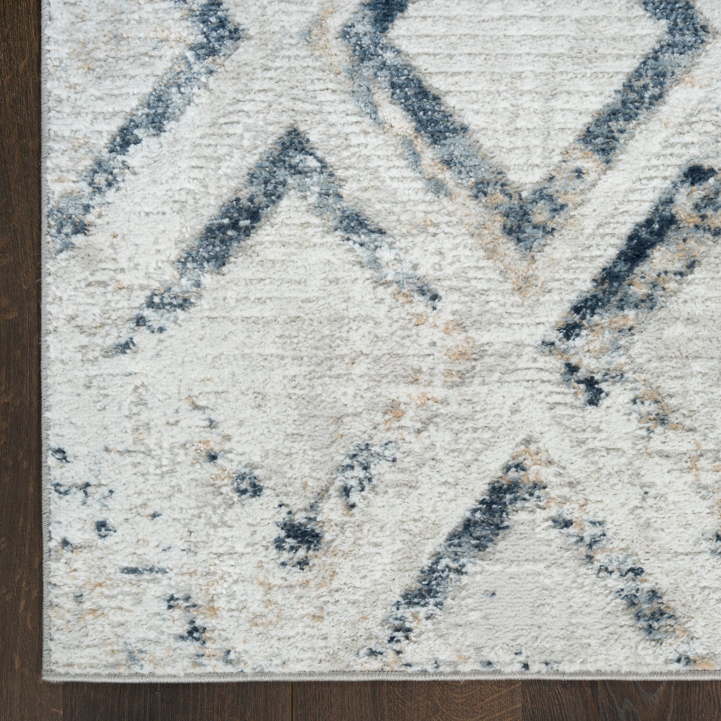Nourison Dekor 7'10" x 9'10" Grey Navy Modern Indoor Rug