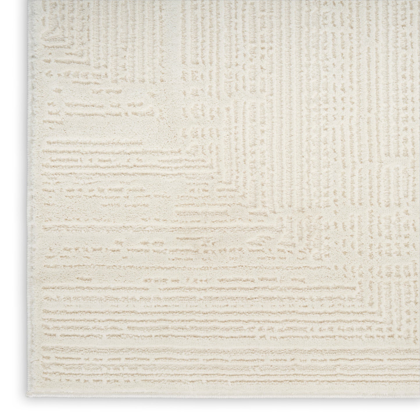 Nourison Sustainable Trends 6' x 9' Ivory Farmhouse Indoor Rug
