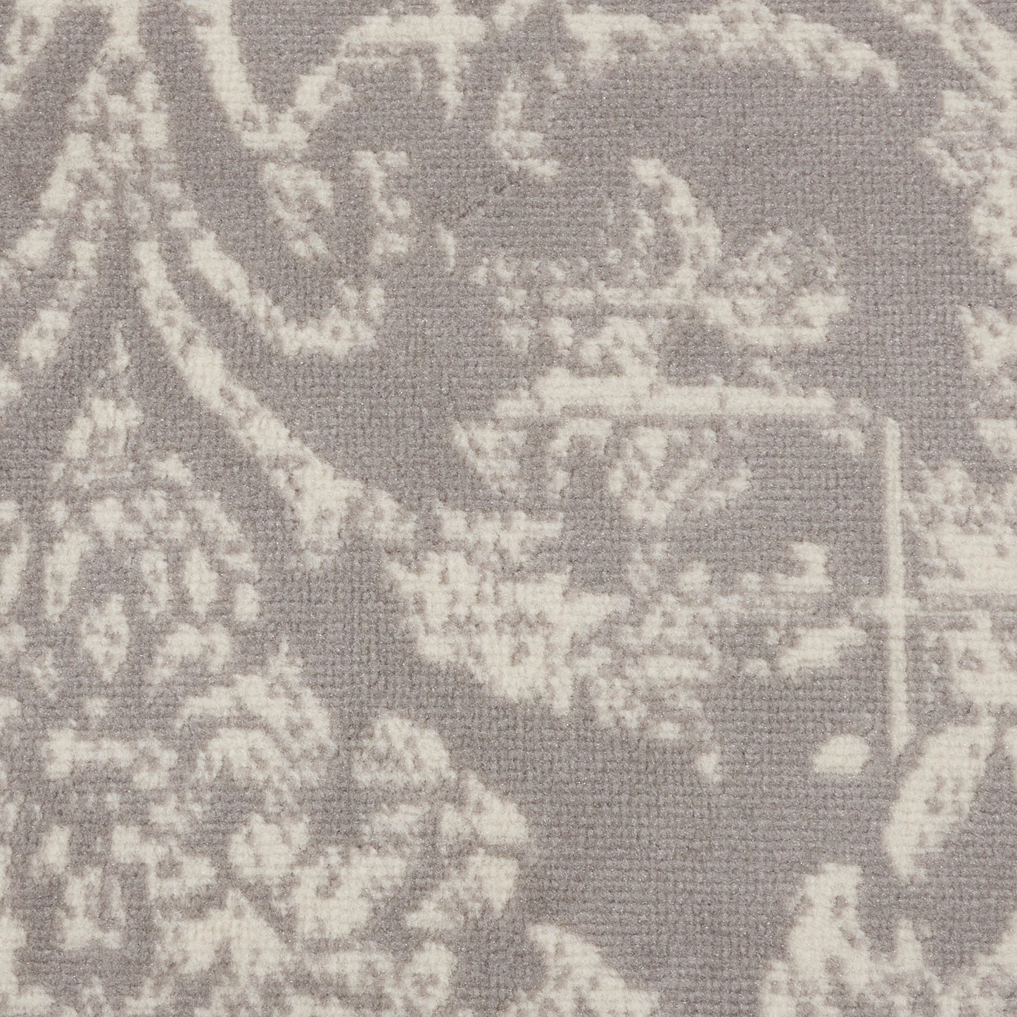 Nourison Jubilant 5'3" x Round Grey Vintage Indoor Rug