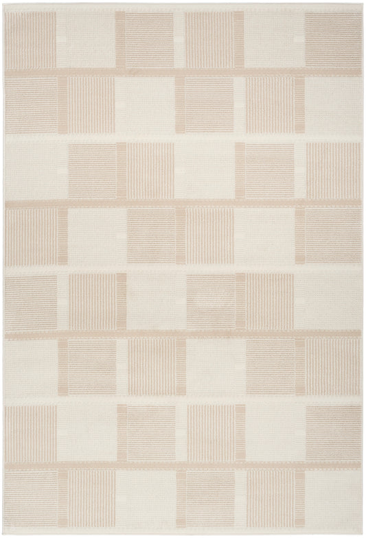 Nourison Nordic 5' x 7' Ivory Taupe Modern Indoor Rug