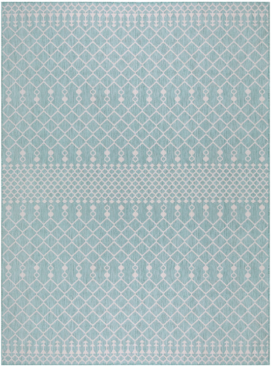 Nourison Positano 8' x 10' Aqua Modern Rug