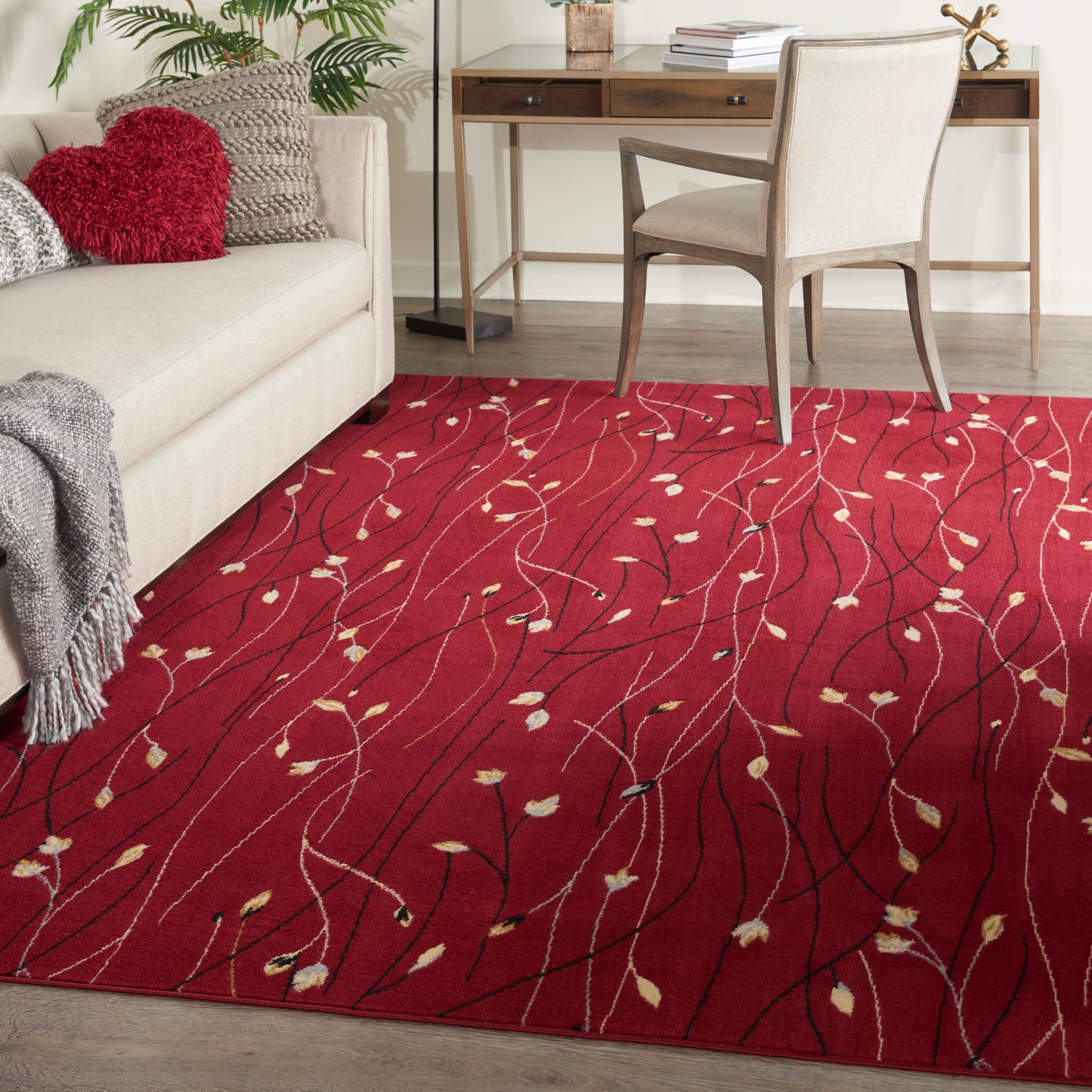 Nourison Grafix 7' x 10' Red Contemporary Indoor Rug