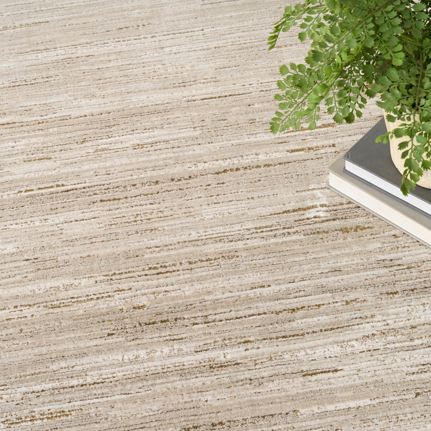 DKNY Grand Street 7'10" x 9'10" Ivory Taupe Modern Indoor Rug