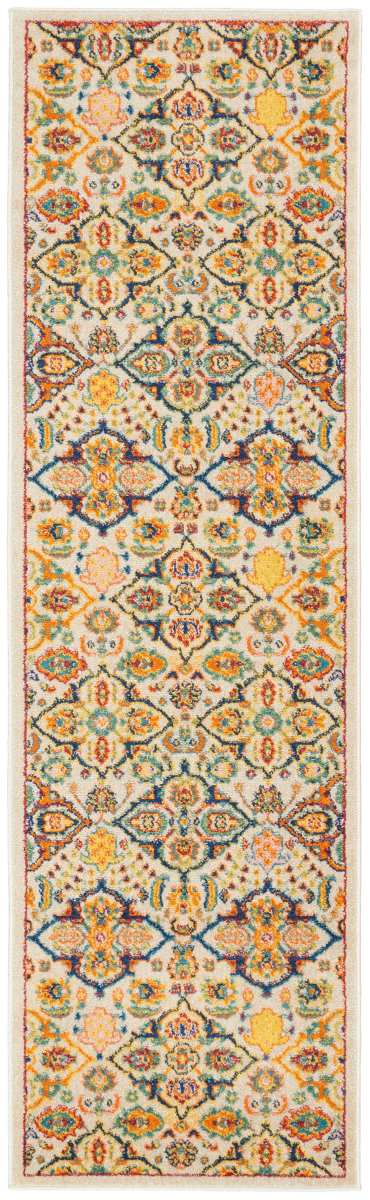 Nourison Allur 2'3" x 10' Ivory Multicolor Bohemian Indoor Rug