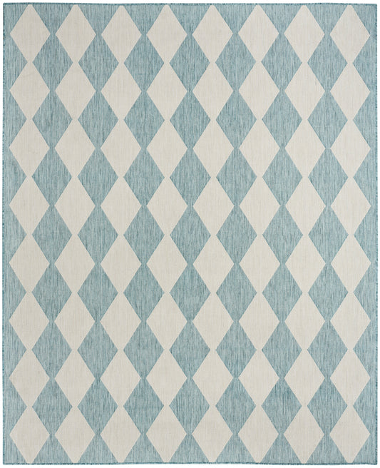 Nourison Positano 5' x 7' Aqua Modern Rug