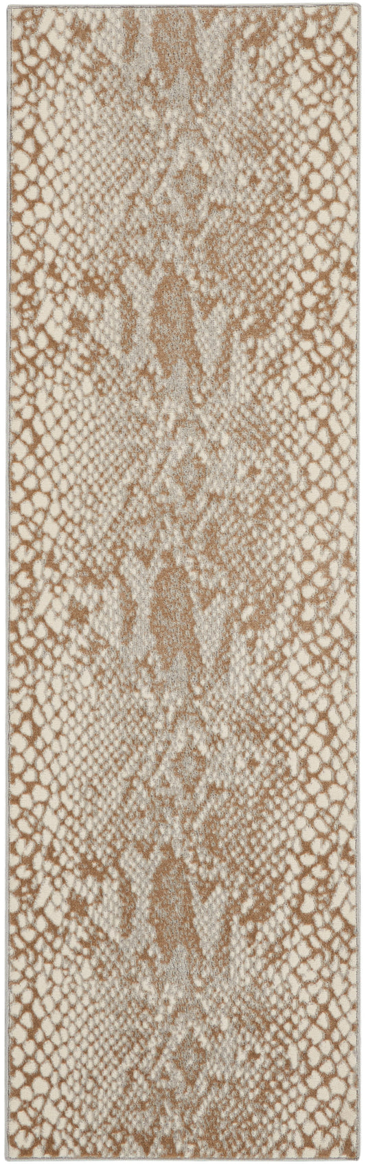 Nourison Solace 2'3" x 7'3" Ivory Beige Modern Indoor Rug