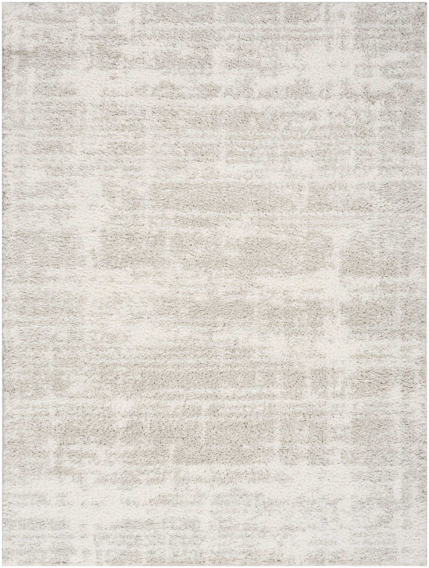 Nourison Modern Shag 5'3" x 7' Ivory Grey Modern Indoor Rug