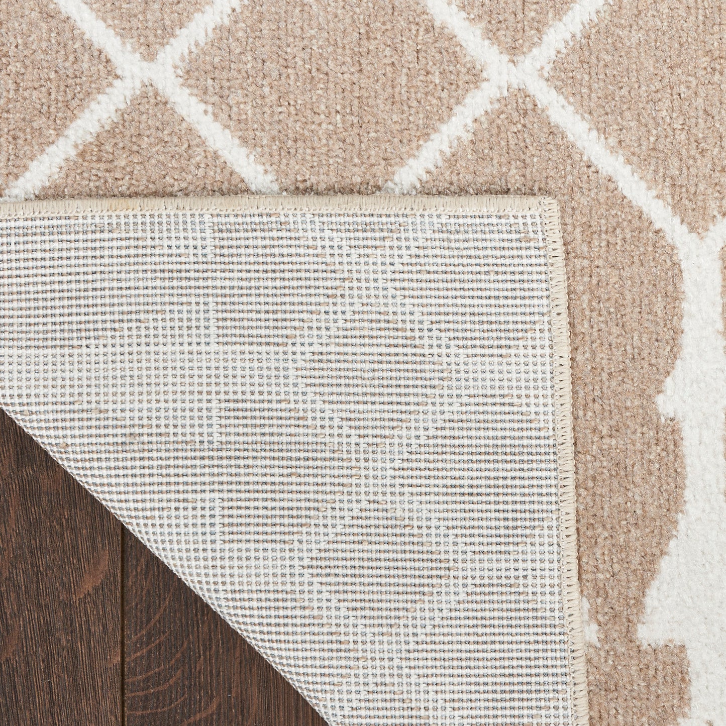 Nourison Astra Machine Washable 6'7" x 9' Taupe Bohemian Indoor Rug