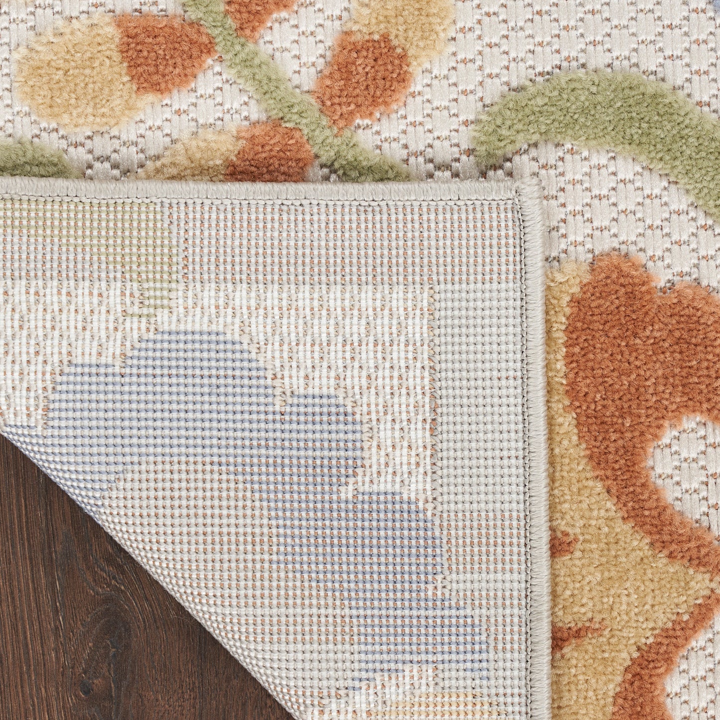 Nourison Aloha 9' x 12' Ivory Blue Outdoor Rug