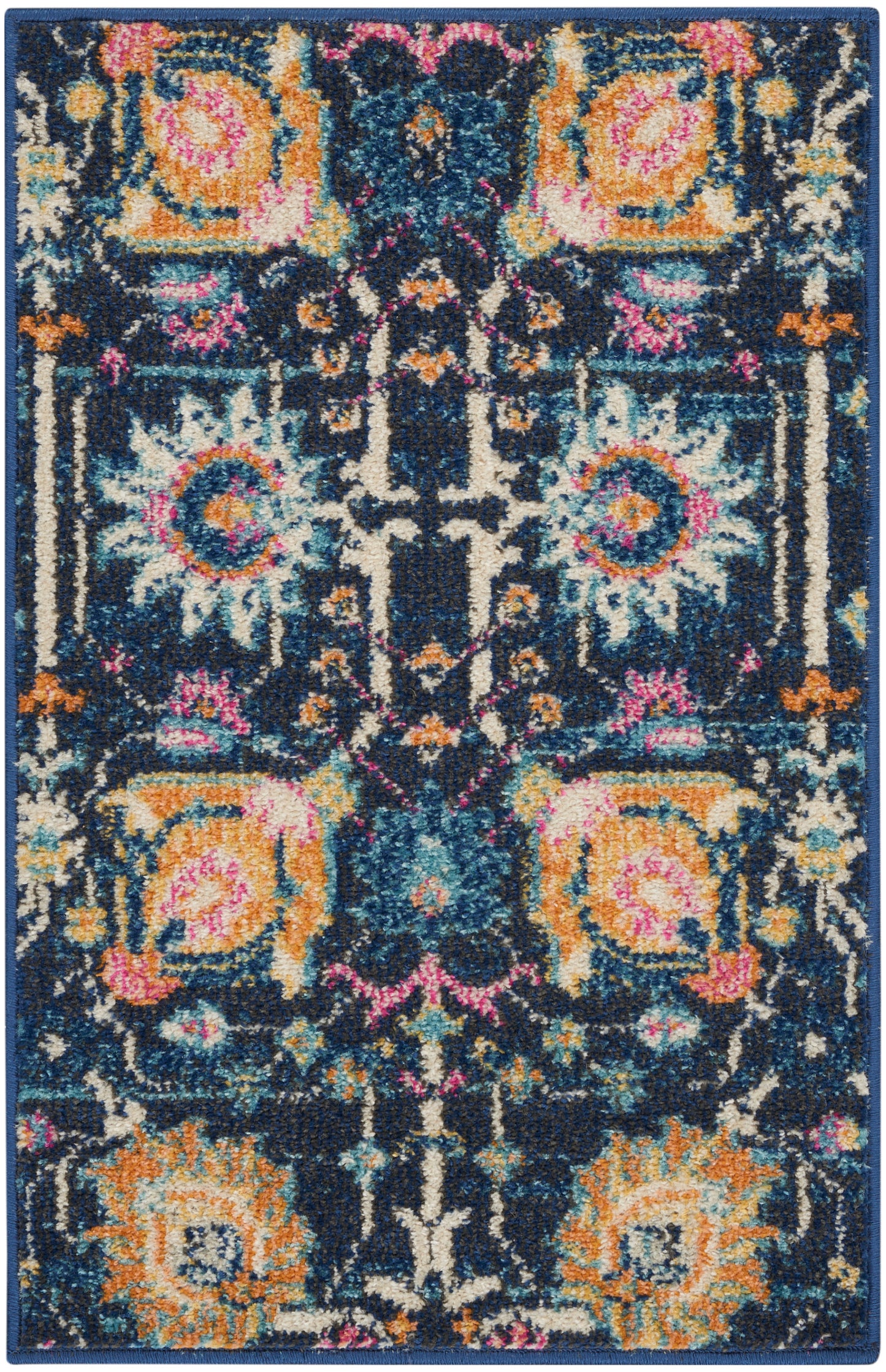 Nourison Passion 1'10" x 2'10" Navy Bohemian Indoor Rug