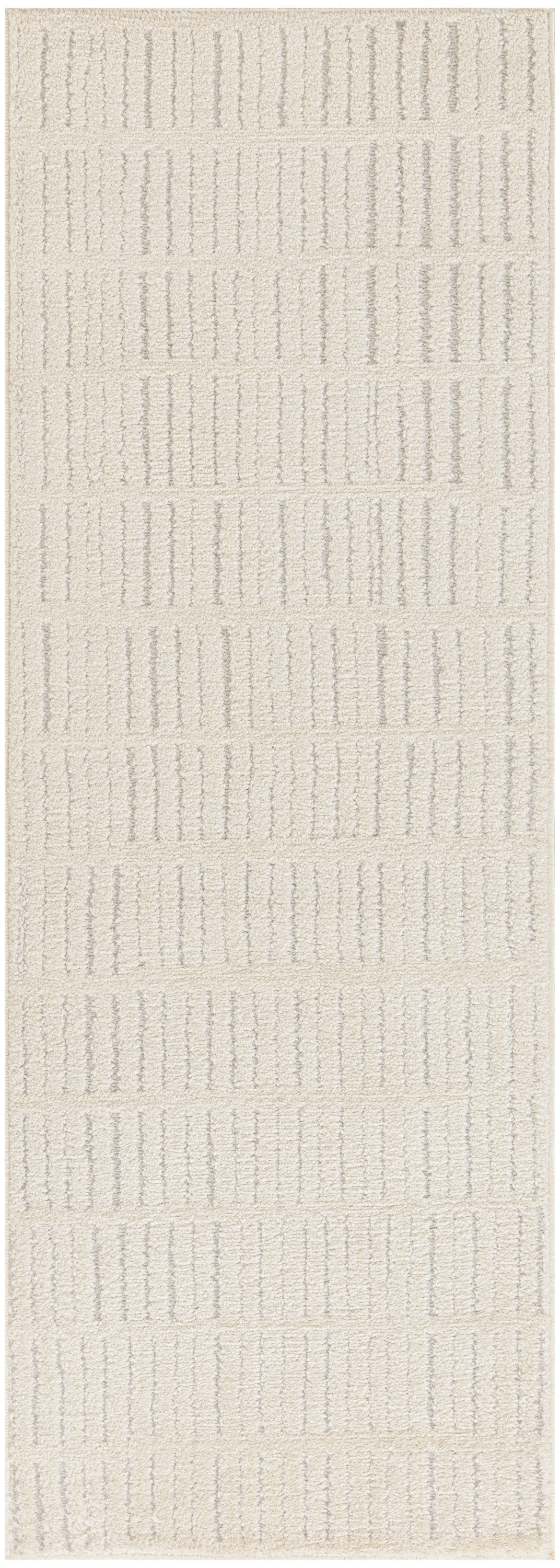 Nourison Modern Comfort 2'2" x 6' Ivory Grey Scandinavian Indoor Rug
