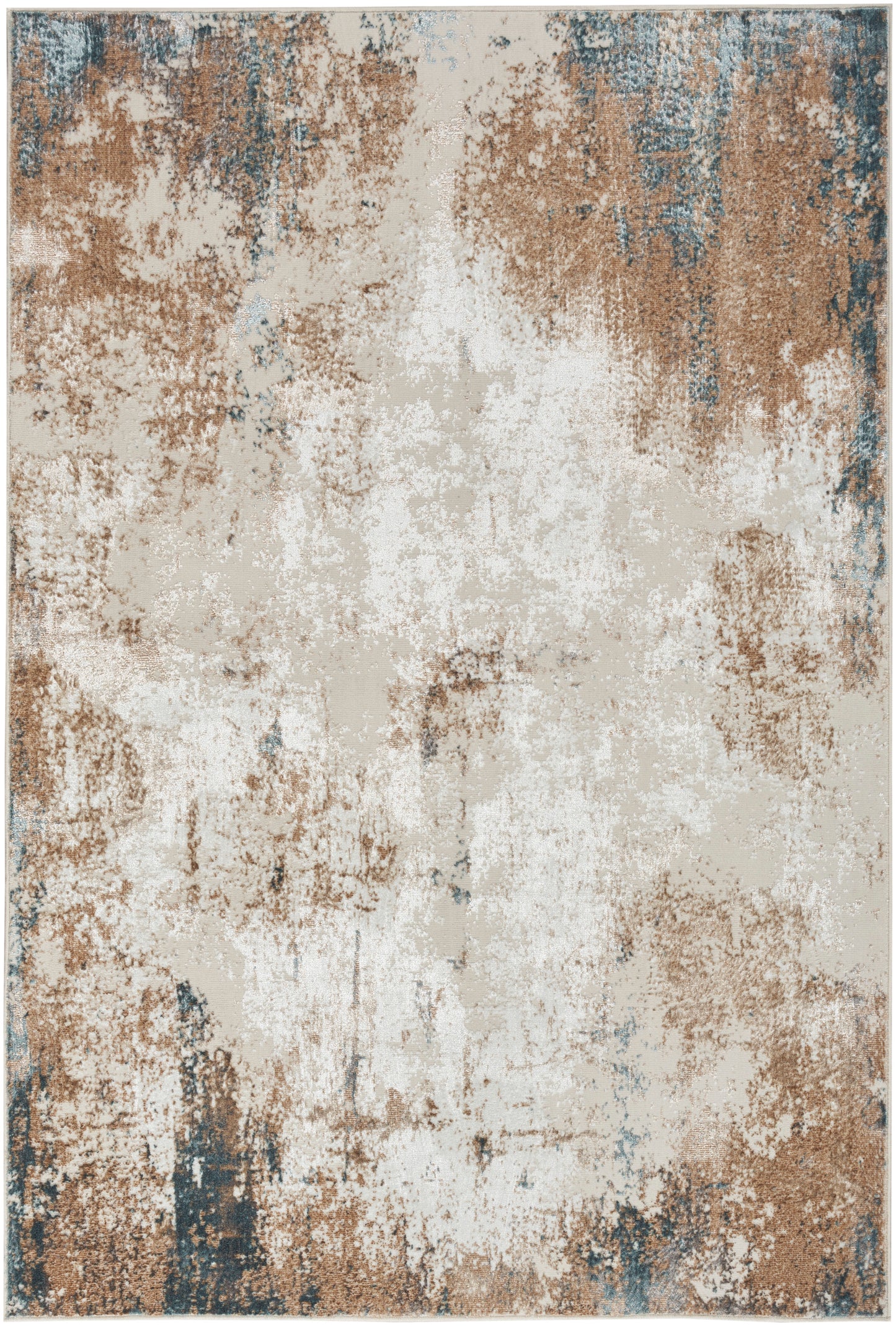 Nourison Glitz 3'11" x 5'11" Taupe/Multi Modern Indoor Rug