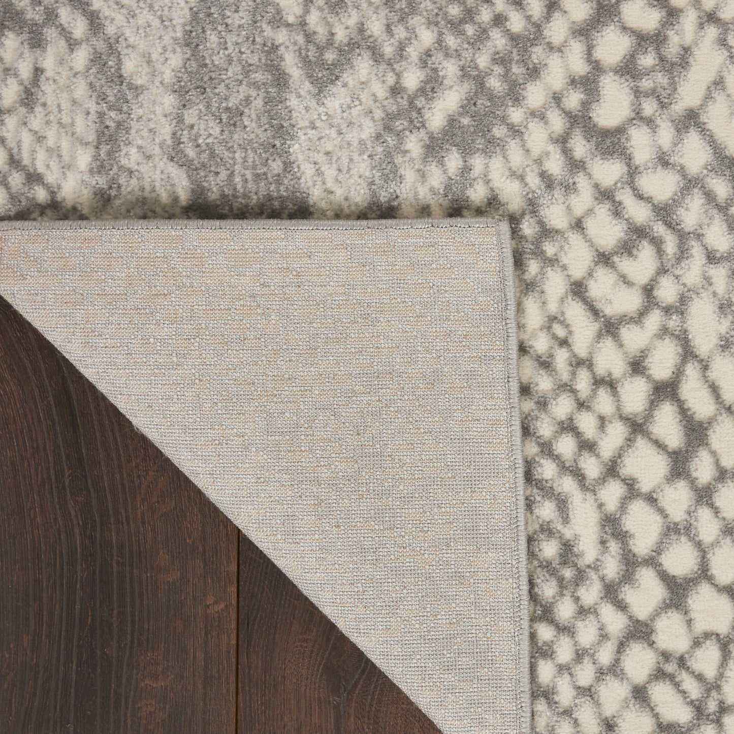 Nourison Solace 2'3" x 7'3" Ivory/Grey Modern Indoor Rug