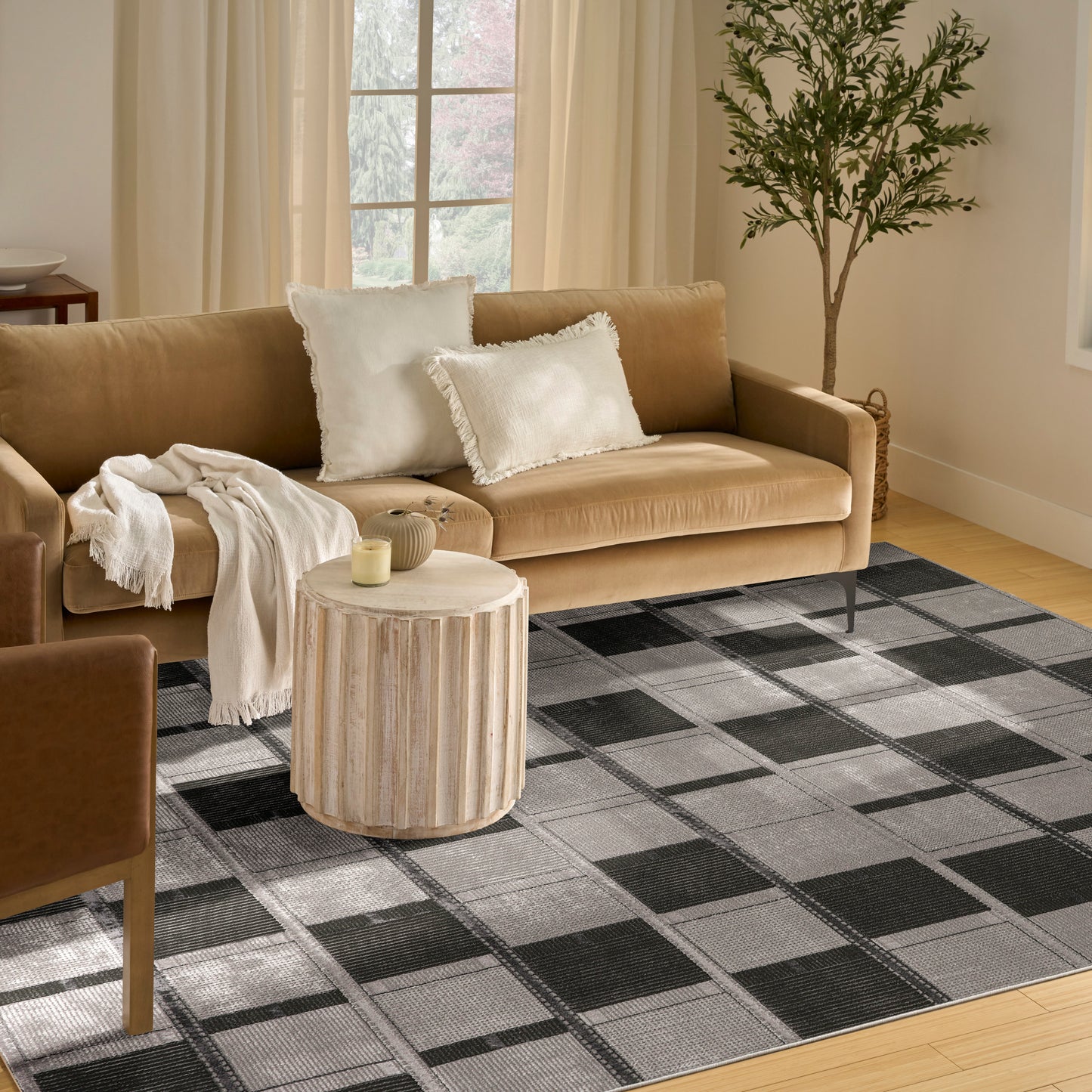 Nourison Nordic 8' x 10' Grey Black Modern Indoor Rug