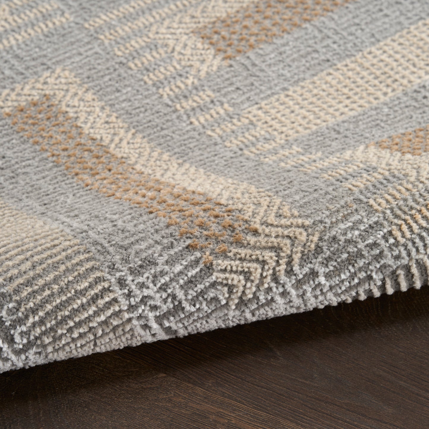 Nourison Nordic 4' x 6' Grey Multicolor Modern Indoor Rug