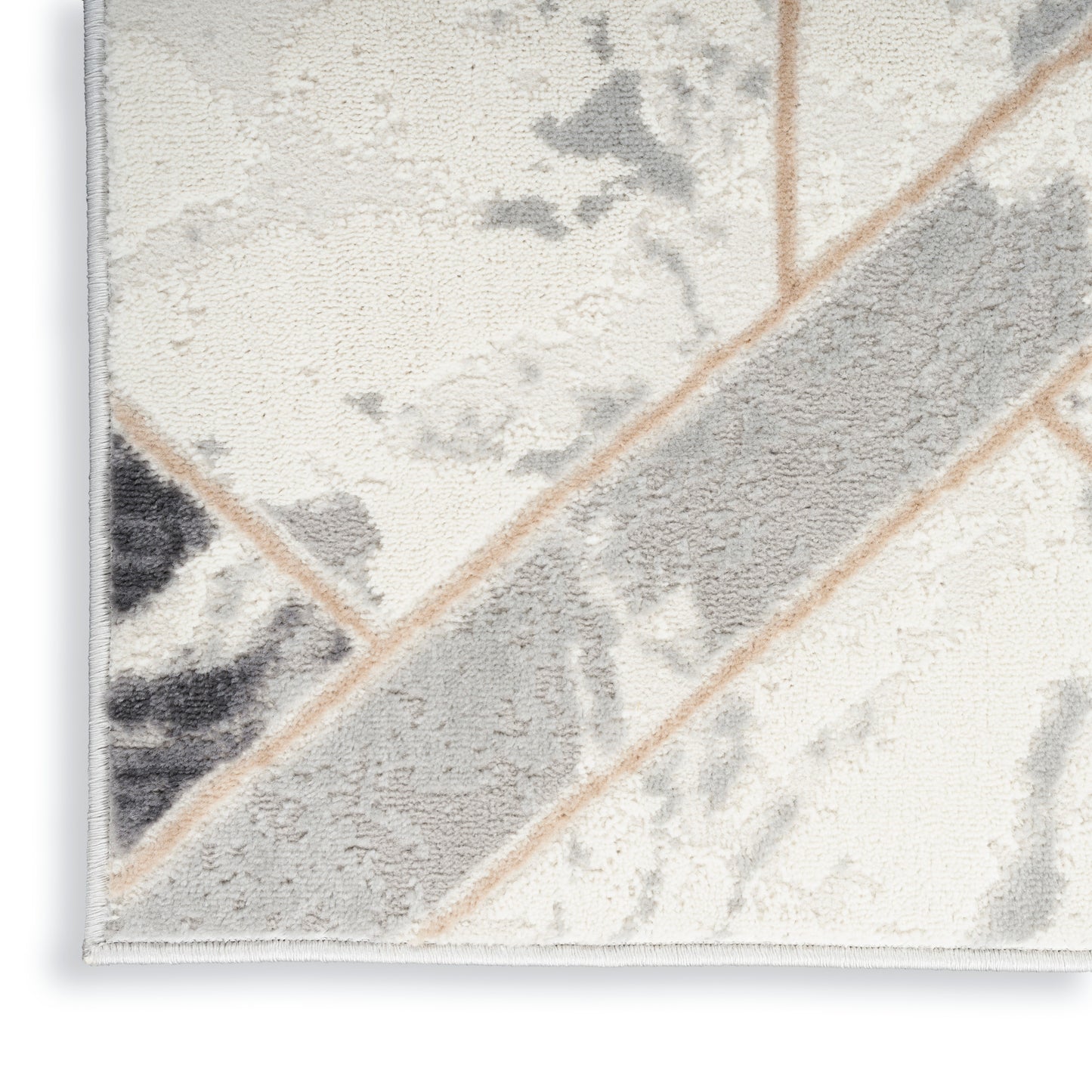 Nourison Elation 4' x 6' Ivory Grey Modern Indoor Rug