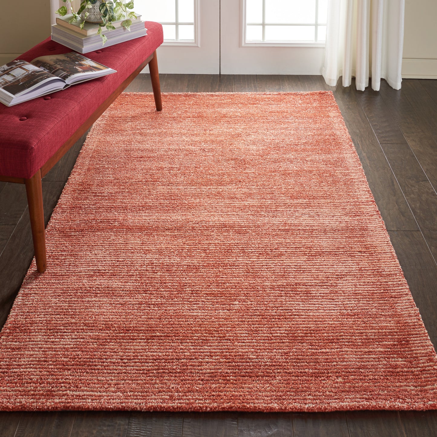 Nourison Weston 3'9" x 5'9" Brick Modern Indoor Rug