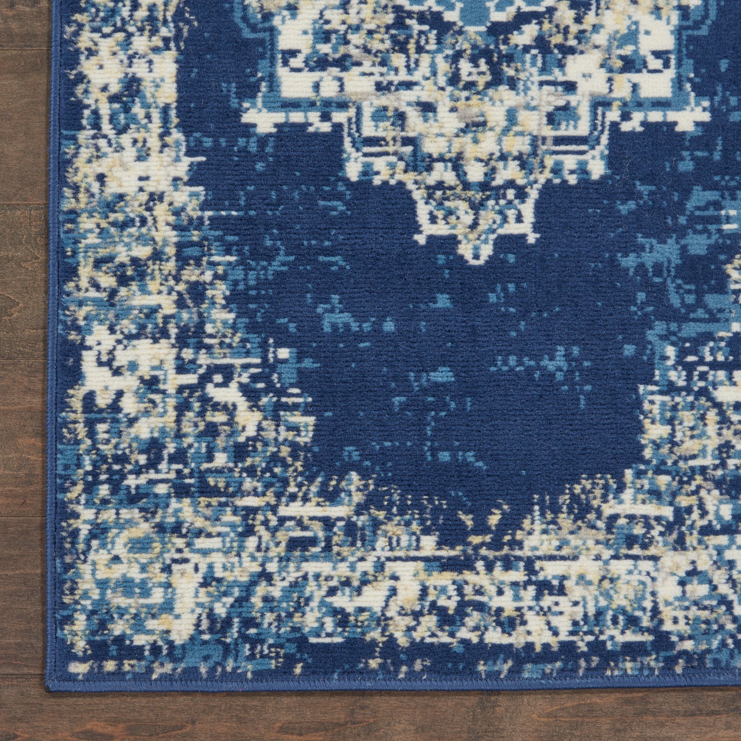 Nourison Grafix 2' x 4' Navy Blue Vintage Indoor Rug