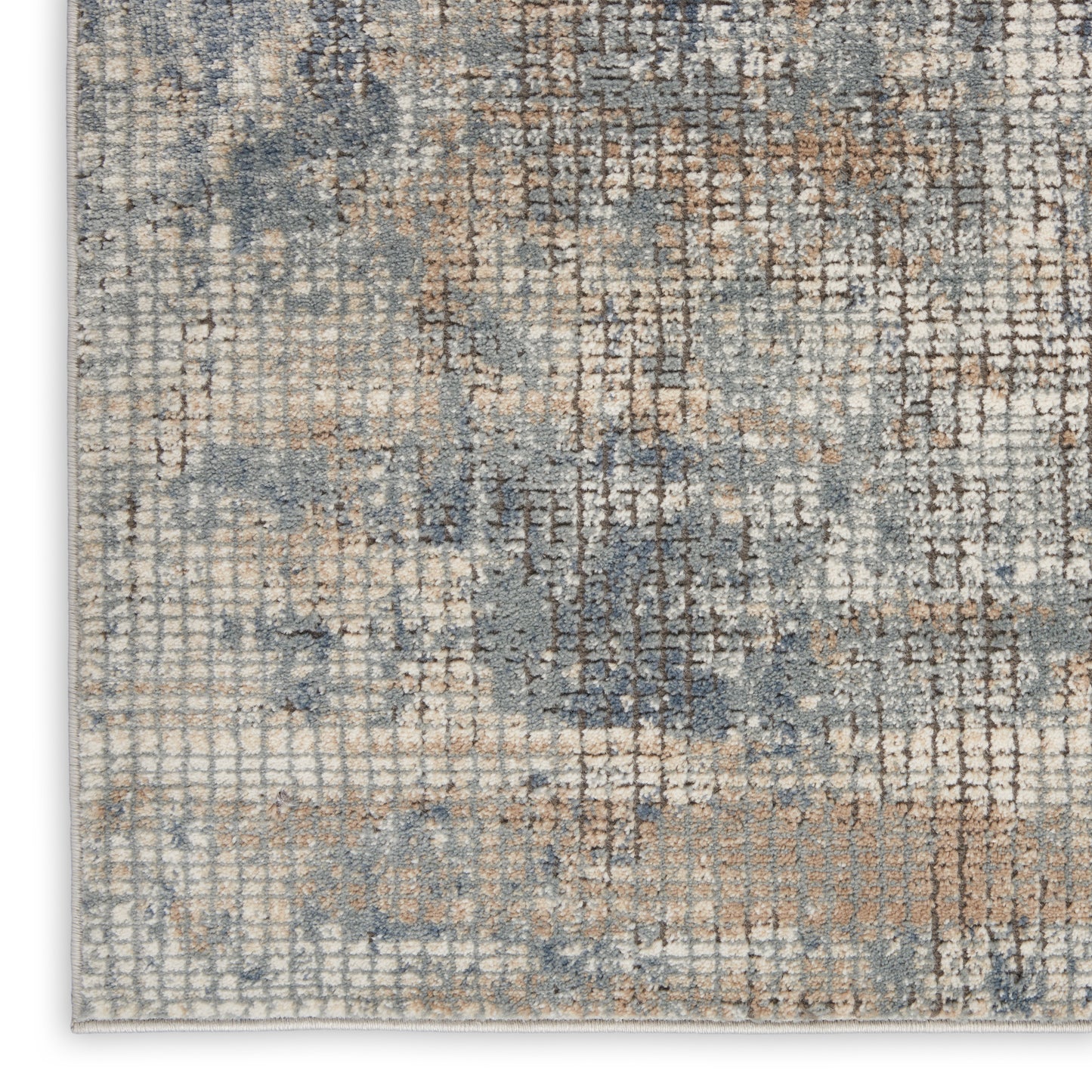 Nourison Quarry 3'9" x 5'9" Blue Beige Modern Indoor Rug