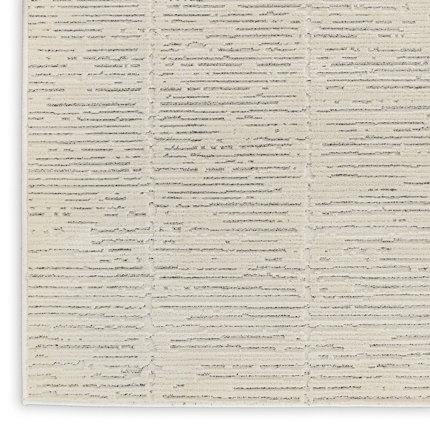 Nourison Ivory Hues 5'3" x 7'3" Ivory Grey Modern Indoor Rug