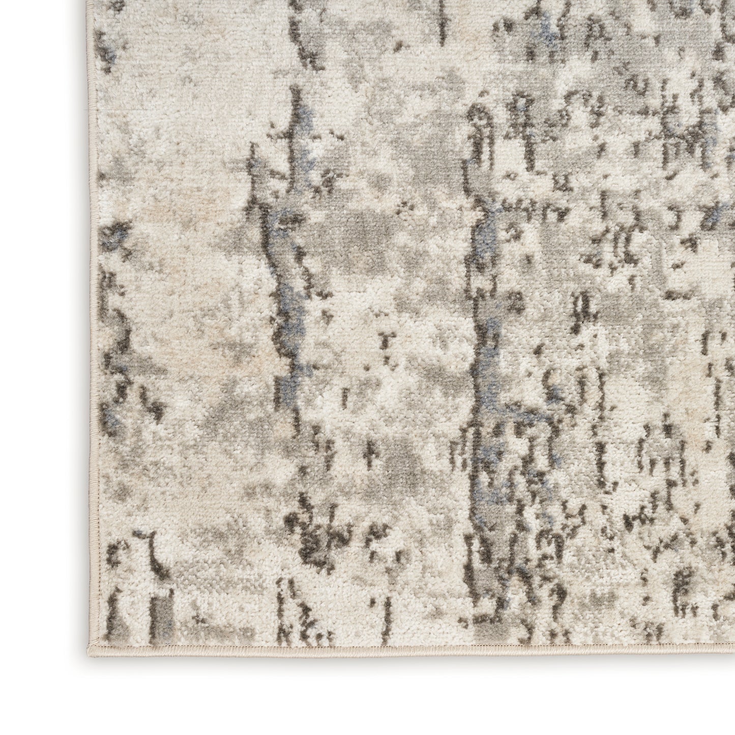 Nourison Quarry 5'3" x 7'3" Ivory Blue Grey Modern Indoor Rug