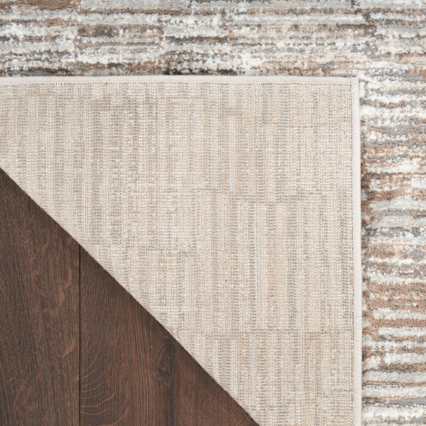 Nourison Sustainable Trends 2'2" x 7'6" Ivory Mocha Modern Indoor Rug