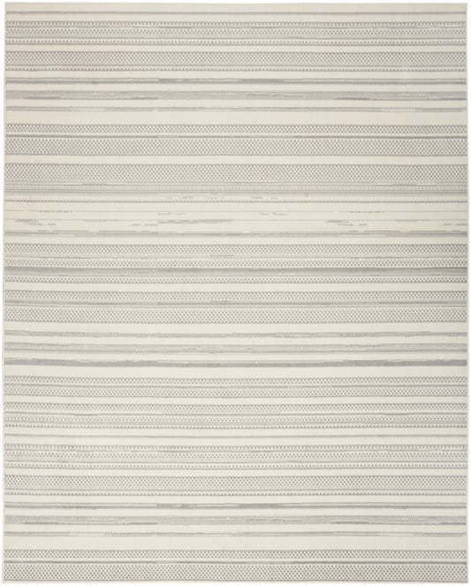 Nourison Grafix 5'3" x 7'3" Ivory Grey Modern Indoor Rug
