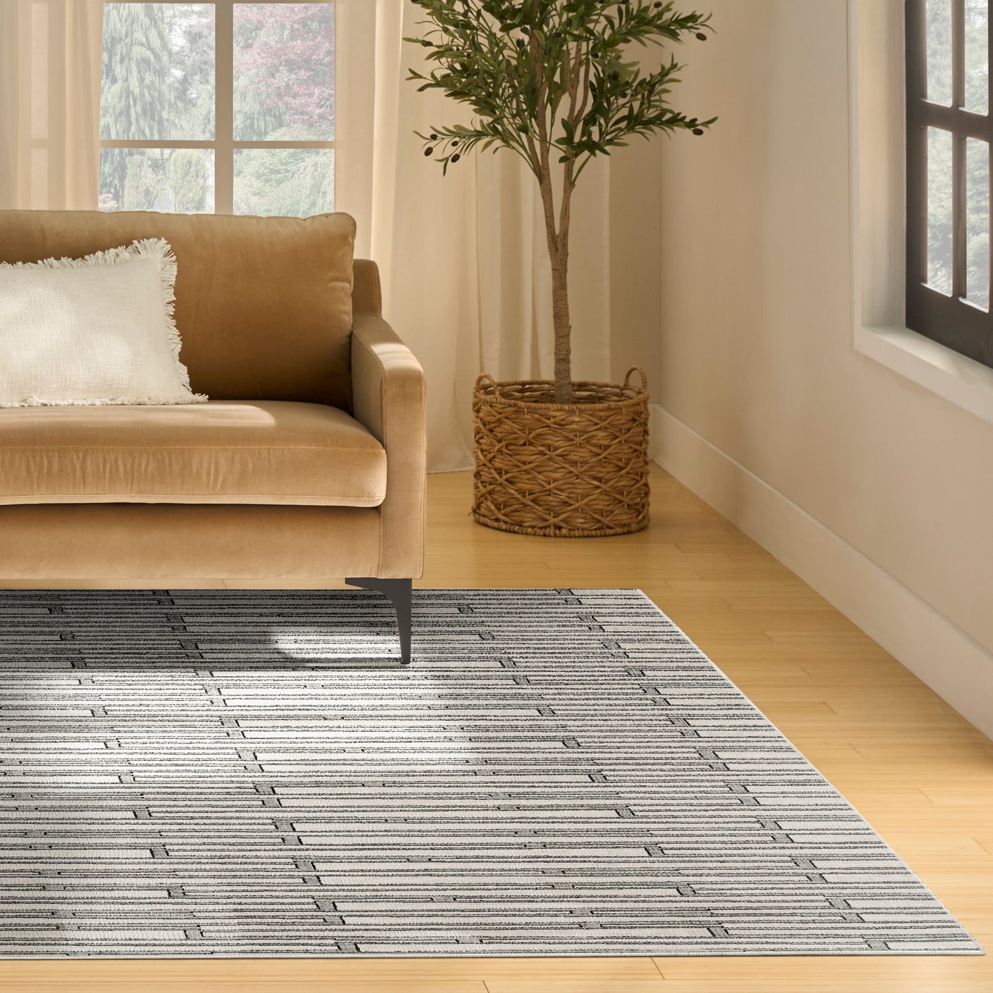 Nourison Nordic 8' x 10' Ivory Grey Scandinavian Indoor Rug