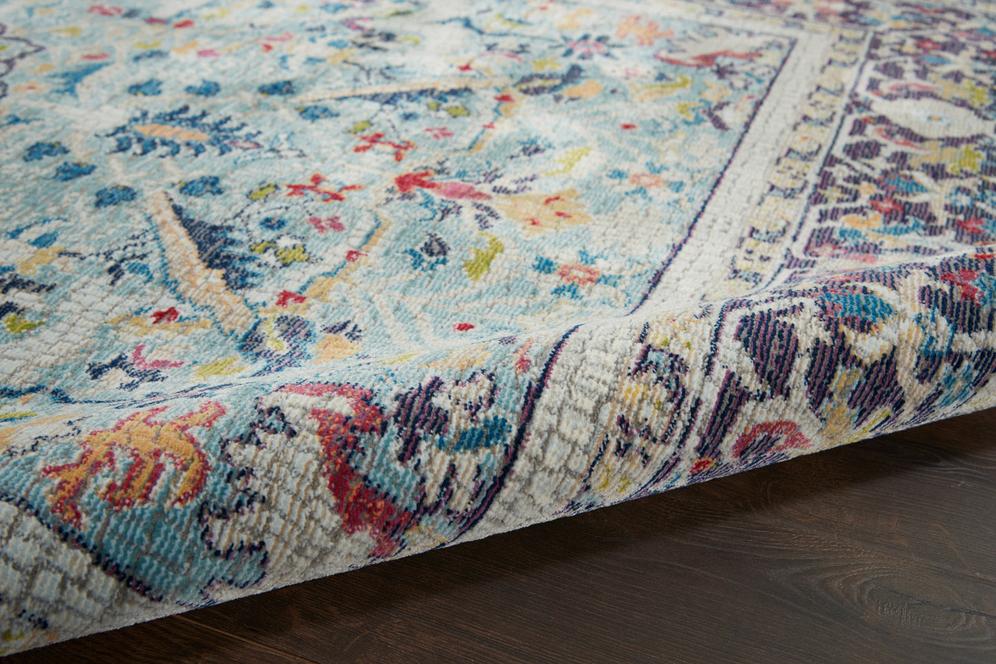 Nourison Ankara Global 5'3" x 7'6" Teal Multicolor Bohemian Indoor Rug