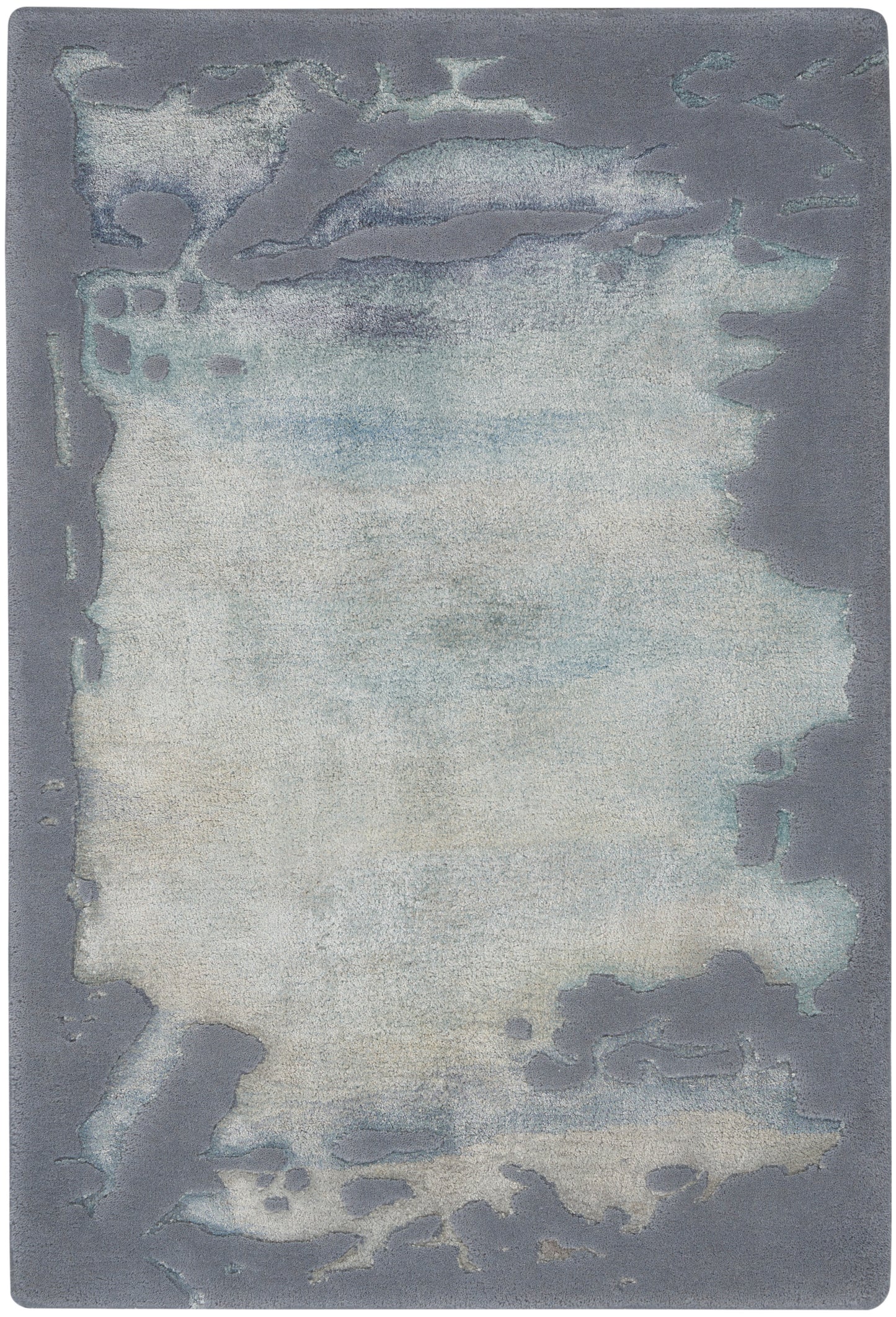 Nourison Prismatic 2' x 3' Seafoam/Silver Modern Indoor Rug