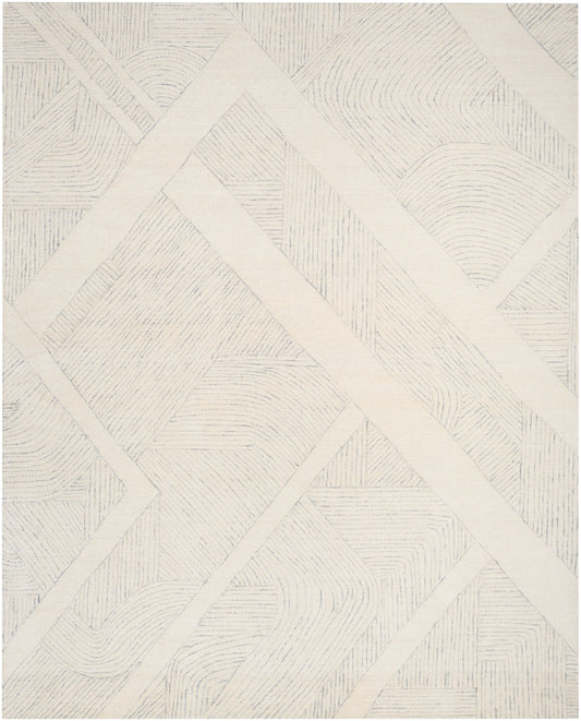 DKNY Pure Patterns 7'9" x 9'9" Ivory Grey Modern Indoor Rug