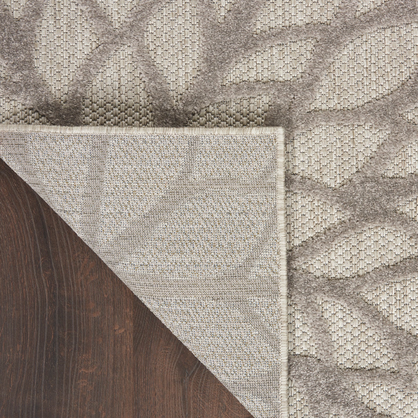 Nourison Aloha 2' x 6' Silver Grey Tropical Rug