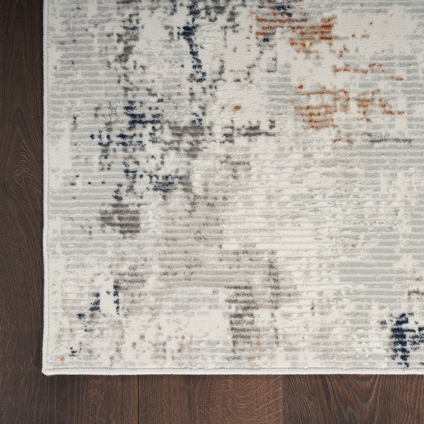 Nourison Home Texture 7'10" x 9'10" Grey Blue Modern Indoor Rug