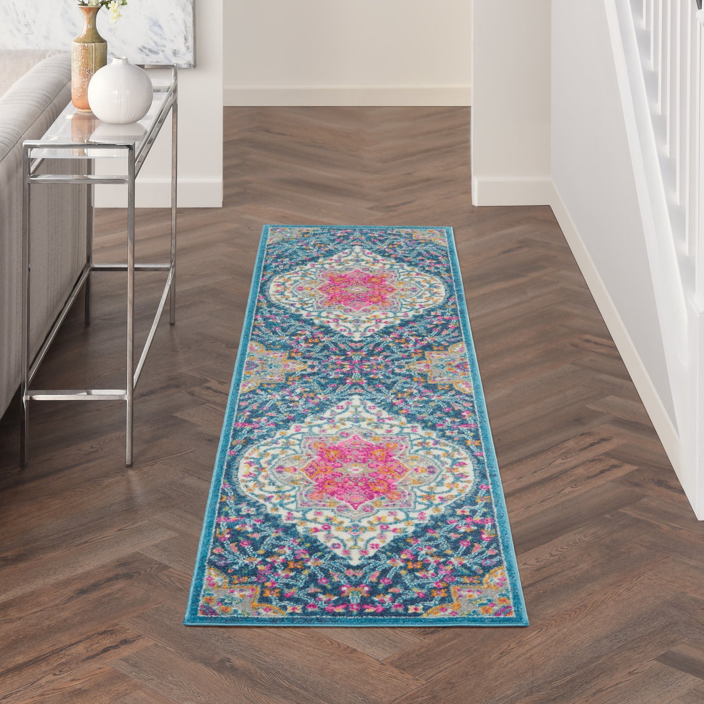 Nourison Passion 2'2" x 7'6" Multicolor Farmhouse Indoor Rug