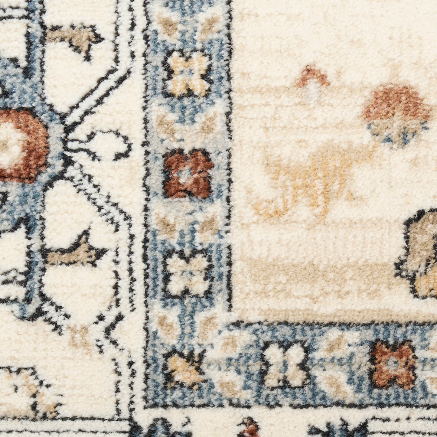 Nourison Pardis 4' x 6' Blue Taupe Vintage Indoor Rug
