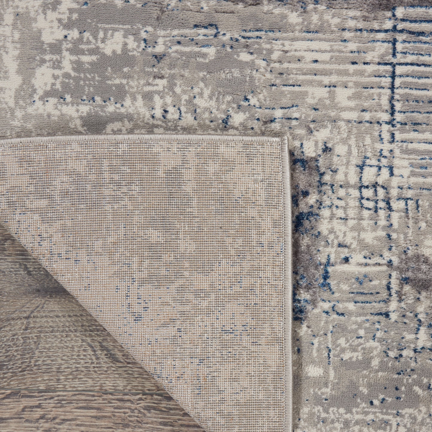 Nourison Royal Terrace 5'3" x 7'3" Ivory Blue Modern Indoor Rug