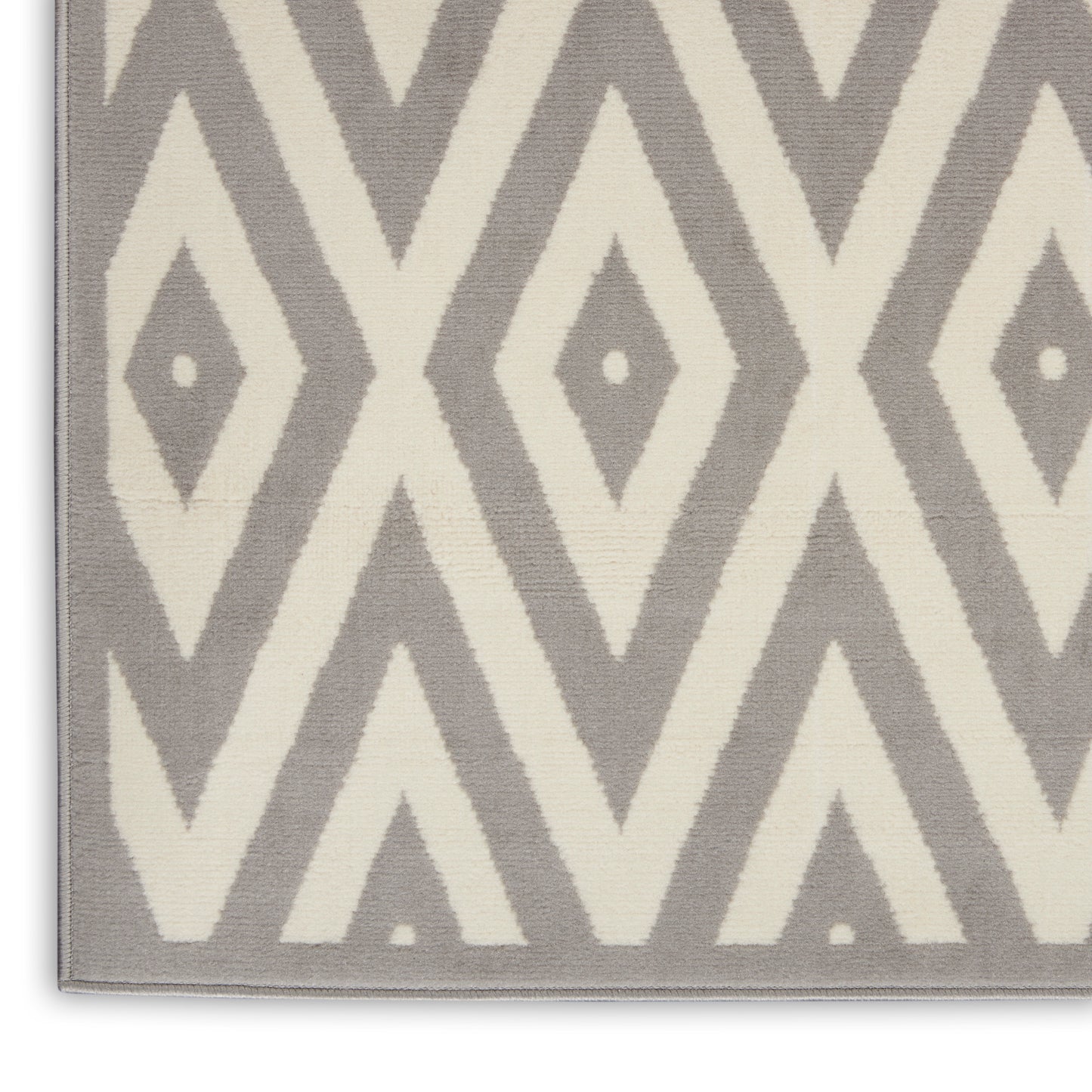 Nourison Grafix 7'10" x 9'10" White/Grey Mid-Century Modern Indoor Rug