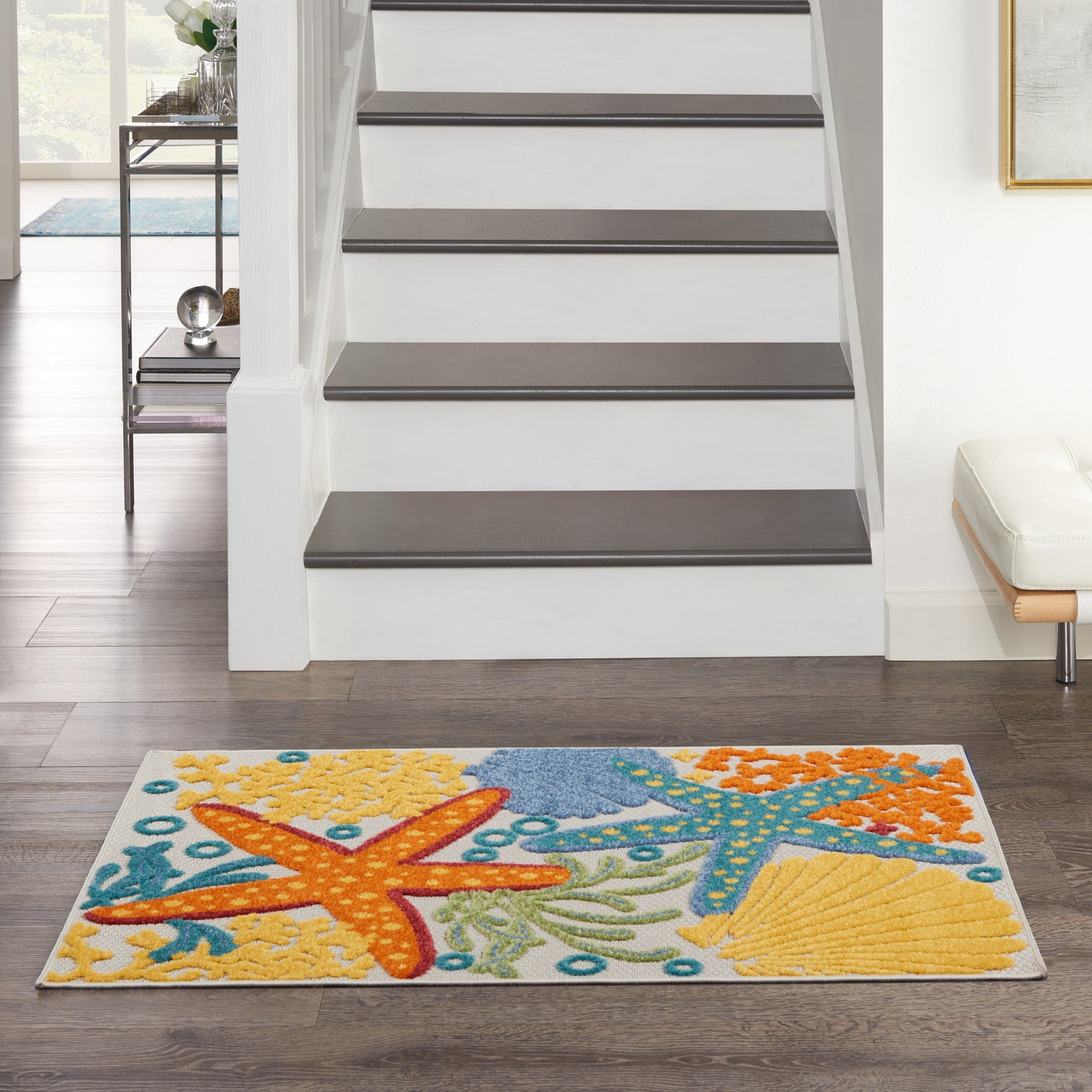 Nourison Aloha 2'8" x 4' Multicolor Coastal, Nautical & Beach Rug