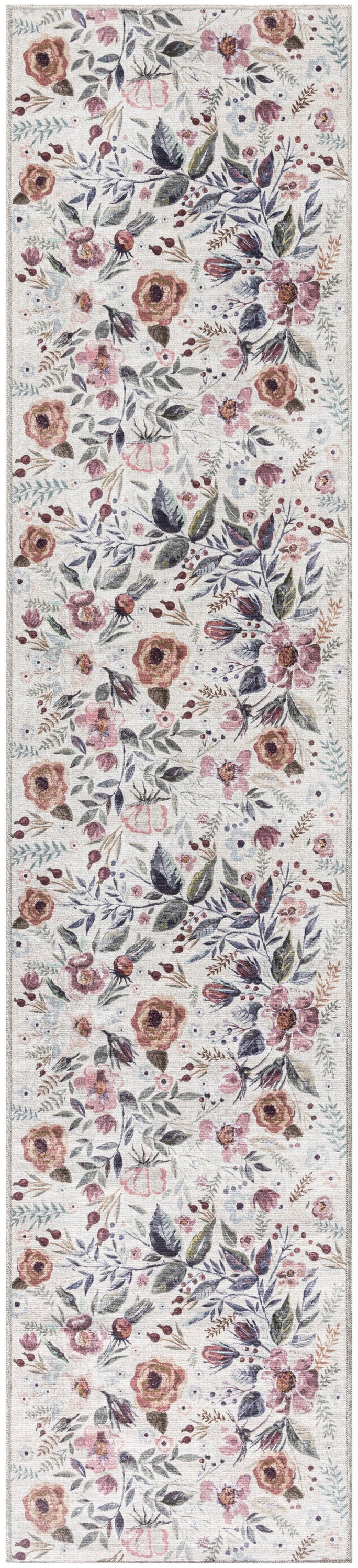 Nourison Nourison Washables 2'2" x 8' Ivory Pink Vintage Indoor Rug