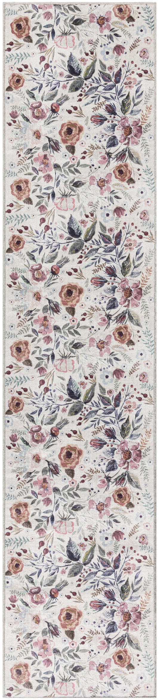 Nourison Nourison Washables 2'2" x 8' Ivory Pink Vintage Indoor Rug