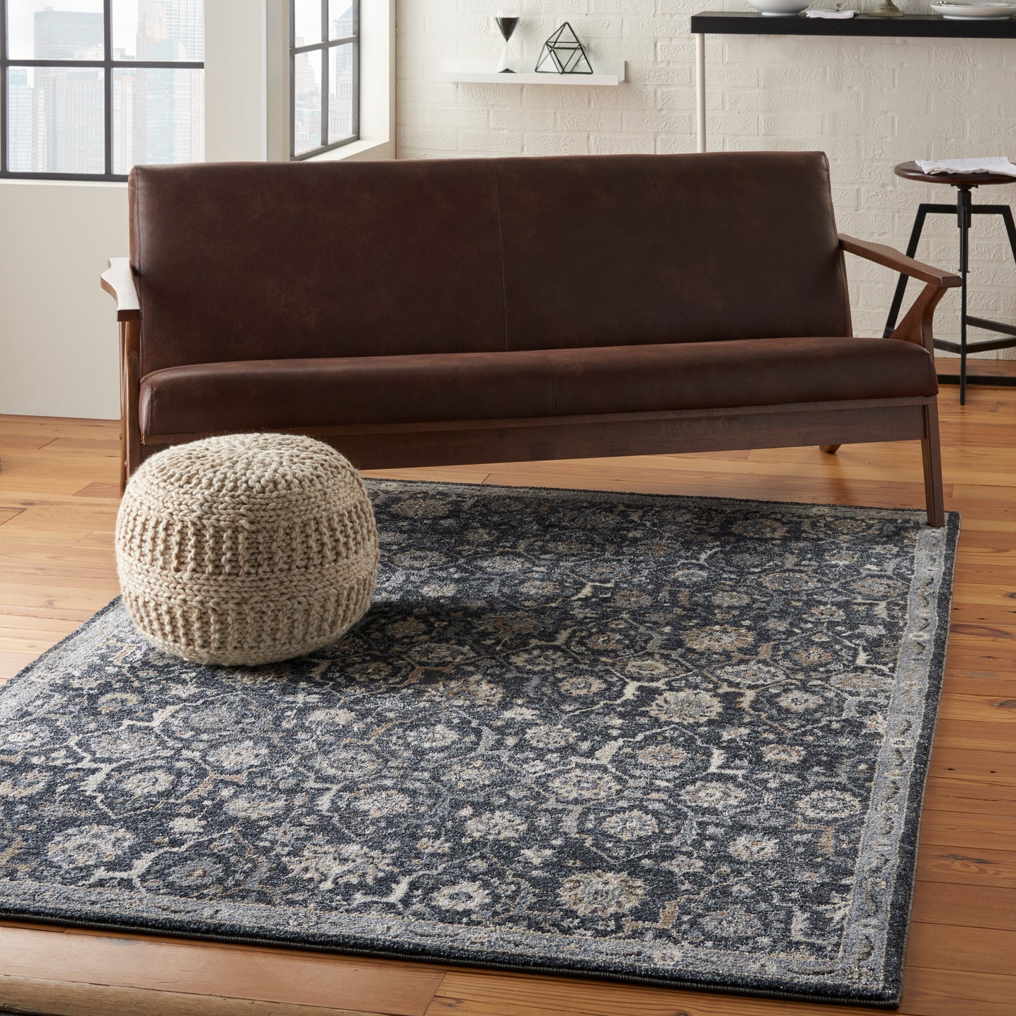 Nourison Moroccan Celebration 5'3" x 7'3" Navy Vintage Indoor Rug
