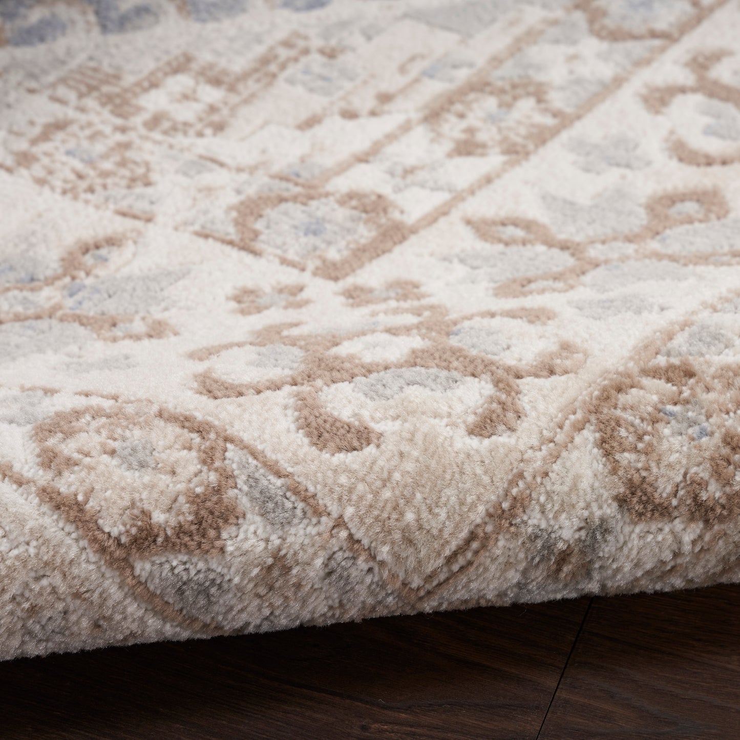 Nourison Serenity Home 3'11" x 5'11" Ivory Blue Vintage Indoor Rug