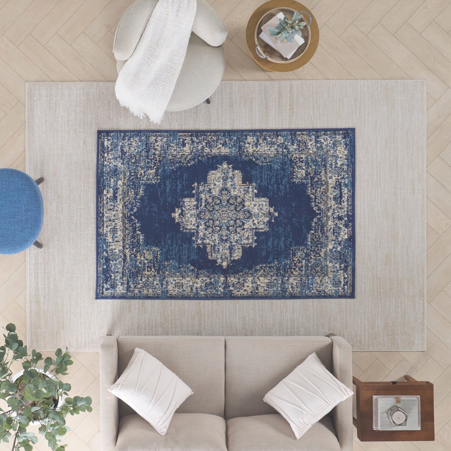 Nourison Nourison Essentials 9' x 12' Ivory Beige Outdoor Rug