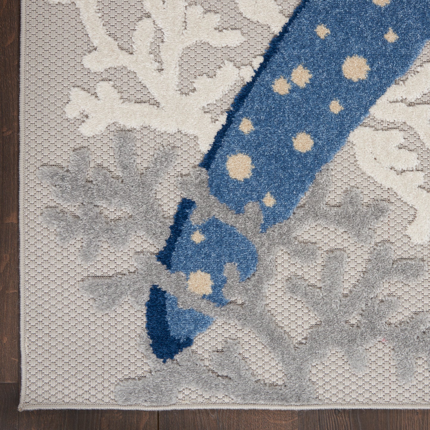 Nourison Aloha 5'3" x 7'5" Blue Grey Coastal, Nautical & Beach Rug